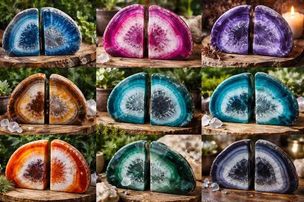 Brazil Agate Bookends | Fossils for Sale Brazil Agate Bookends for Sale