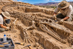 Excavaating Crocodile Skeleton | Fossils for Sale Excavation Site of a Crocodile