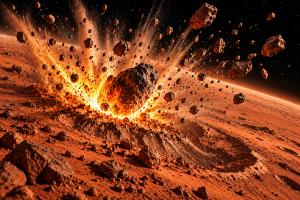 Mars Survace | Fossils for Sale Meteor Impact on Mars