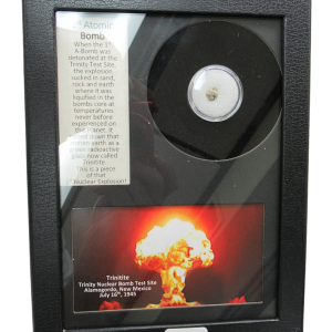 Genuine Trinitite Atomic Bomb Glass in Frame for Sale from New Mexico #90
