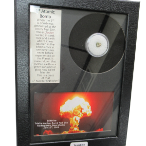 Genuine Trinitite Atomic Bomb Glass in Frame for Sale from New Mexico #91