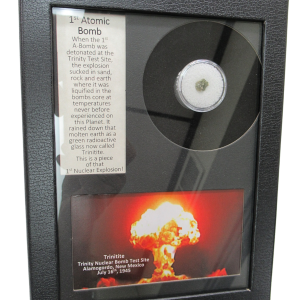 Genuine Trinitite Atomic Bomb Glass in Frame for Sale from New Mexico #92