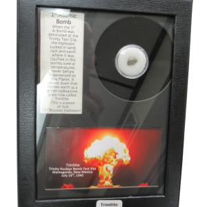 Genuine Trinitite Atomic Bomb Glass in Frame for Sale from New Mexico #93