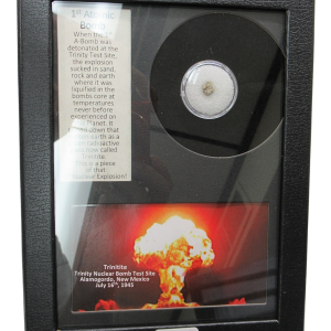 Genuine Trinitite Atomic Bomb Glass in Frame for Sale from New Mexico #98