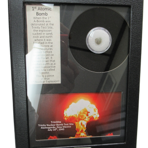 Genuine Trinitite Atomic Bomb Glass in Frame for Sale from New Mexico #99