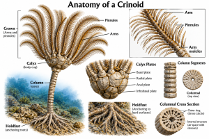 Crinoid Anatomy | Fossils for Sale Crinoid Anatomy