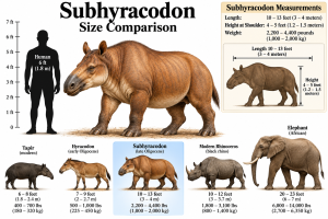 Subhyracodon Size Comparison | Fossils for Sale Subhyracodon Size Comparison