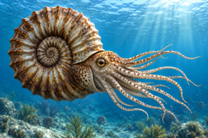 Sunlit Prehistoric Ammonite Encounter | Fossils for Sale South Dakota Ammonite Fossil For Sale